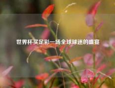 世界杯买足彩一场全球球迷的盛宴