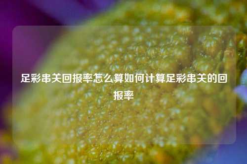 足彩串关回报率怎么算如何计算足彩串关的回报率