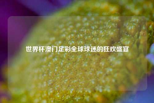 世界杯澳门足彩全球球迷的狂欢盛宴