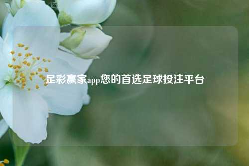 足彩赢家app您的首选足球投注平台