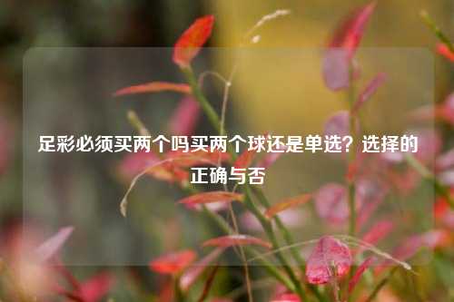 足彩必须买两个吗买两个球还是单选？选择的正确与否