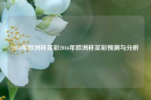 2016年欧洲杯足彩2016年欧洲杯足彩预测与分析