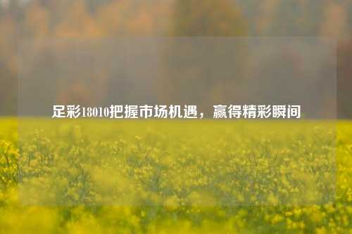 足彩18010把握市场机遇，赢得精彩瞬间