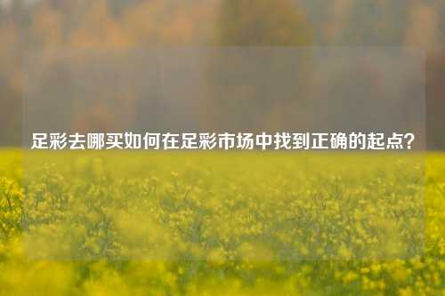 足彩去哪买如何在足彩市场中找到正确的起点？