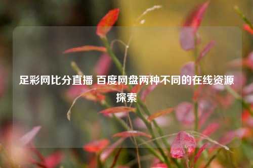 足彩网比分直播 百度网盘两种不同的在线资源探索